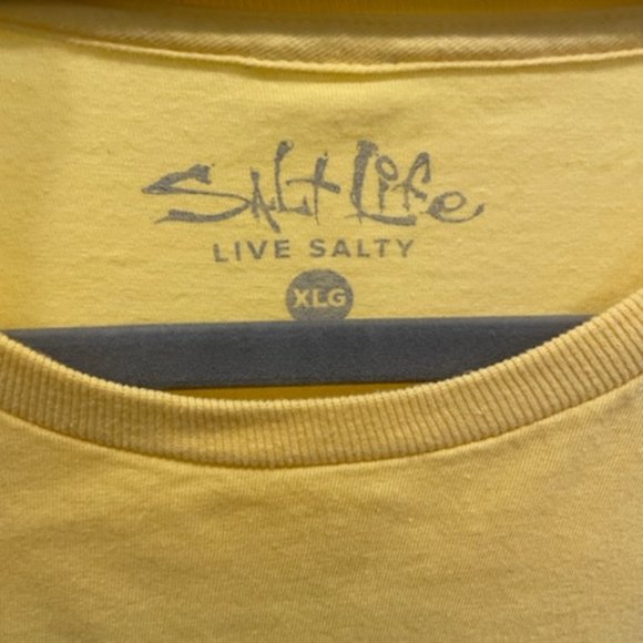 Mens Yellow Salt Life T Shirt - Picture 3 of 3